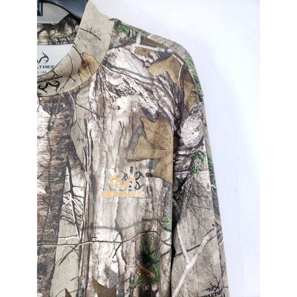 Realtree Long Sleeve Camouflage Shirt Men XL 46-48 Polyester Spandex Blend - Picture 4 of 7